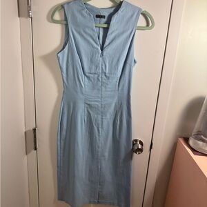 Heart Moon Star Blue Midi Dress